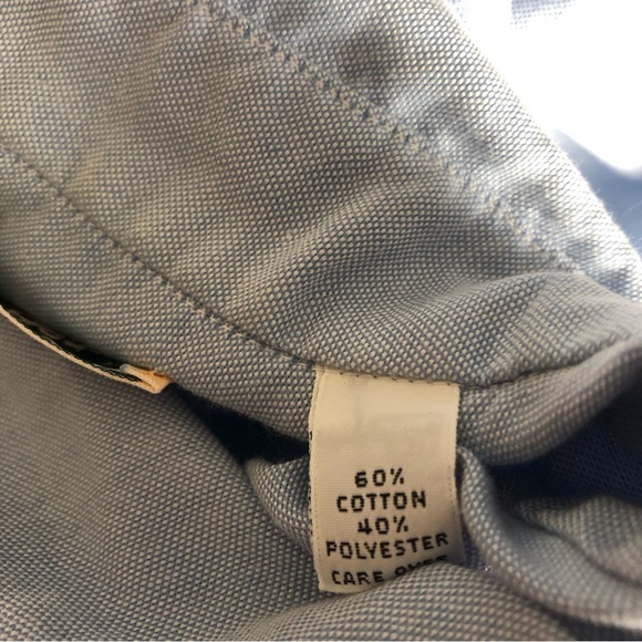 Vintage L.L. Bean Long Sleeve Midi Button Front Denim Like Collared Dress - Picture 13 of 14